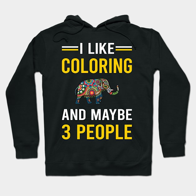 3 People Coloring Hoodie by Good Day